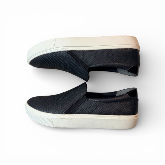 Dr Scholls Be Free Black Snake Embossed Slip On Sneaker SZ 8.5 Women's - Picture 4 of 6